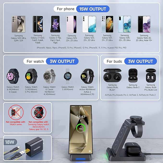 Samsung Trio Charger – Fast & Foldable Station
