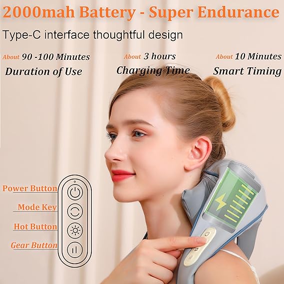 Neck and Back Massager with Heat