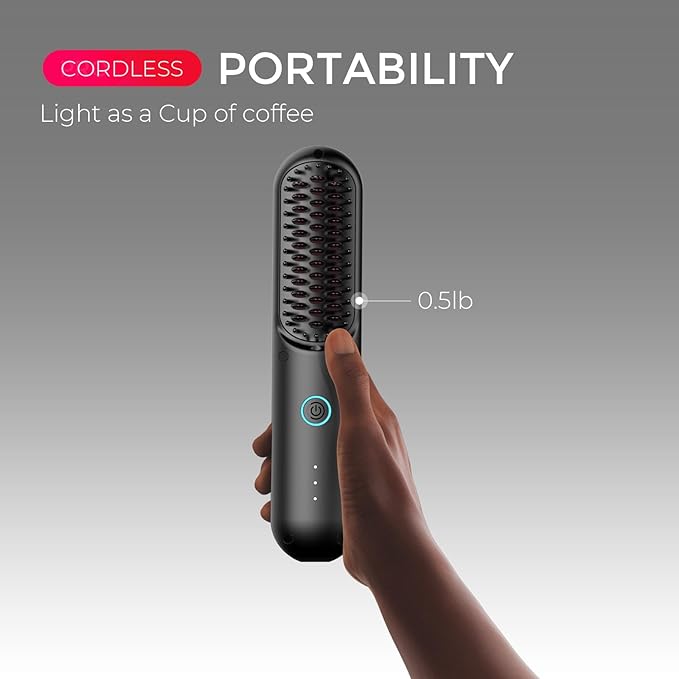 Wireless Hair Straightner Brush