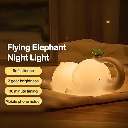 Cute Elephant Silicone Night Light