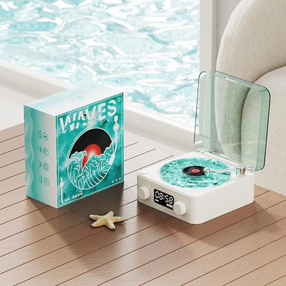 Retro-style Wireless waves vinyl Bluetooth Speaker