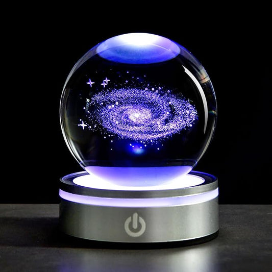 3D Galaxy Crystal Ball Night Light