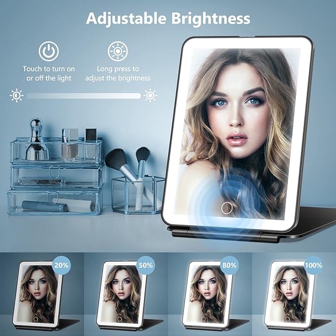 Rechargeable Travel Mirror with LED