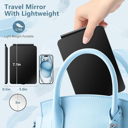 Rechargeable Travel Mirror with LED