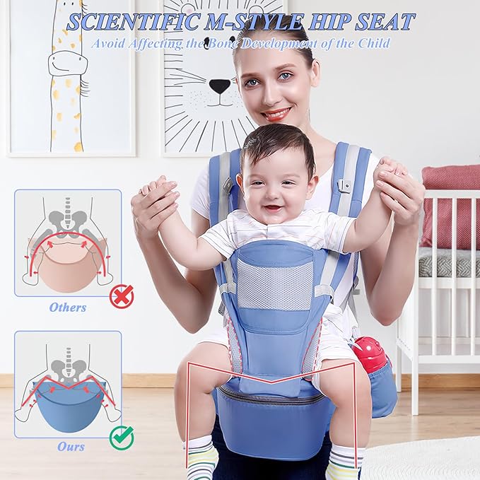 Ergonomic Baby Carrier with Hip Seat