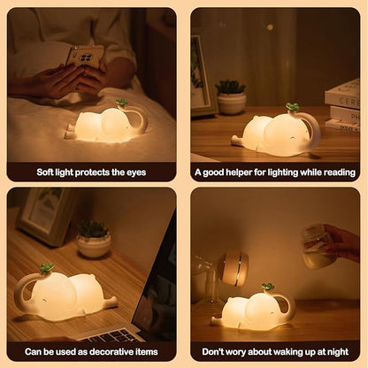 Cute Elephant Silicone Night Light