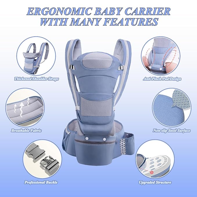 Ergonomic Baby Carrier with Hip Seat