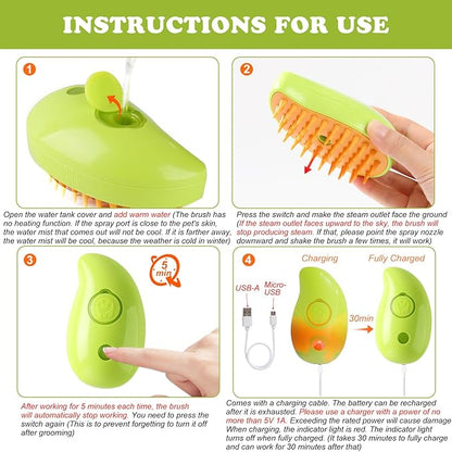 Pet Steamy Electric Massage Comb