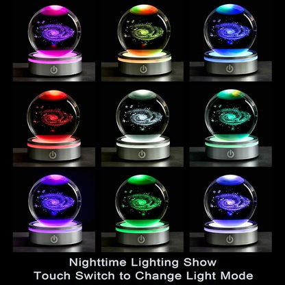 3D Galaxy Crystal Ball Night Light