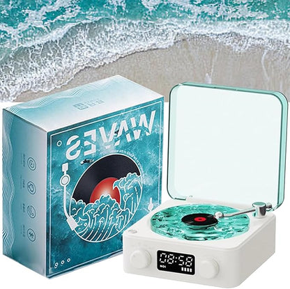 Retro-style Wireless waves vinyl Bluetooth Speaker