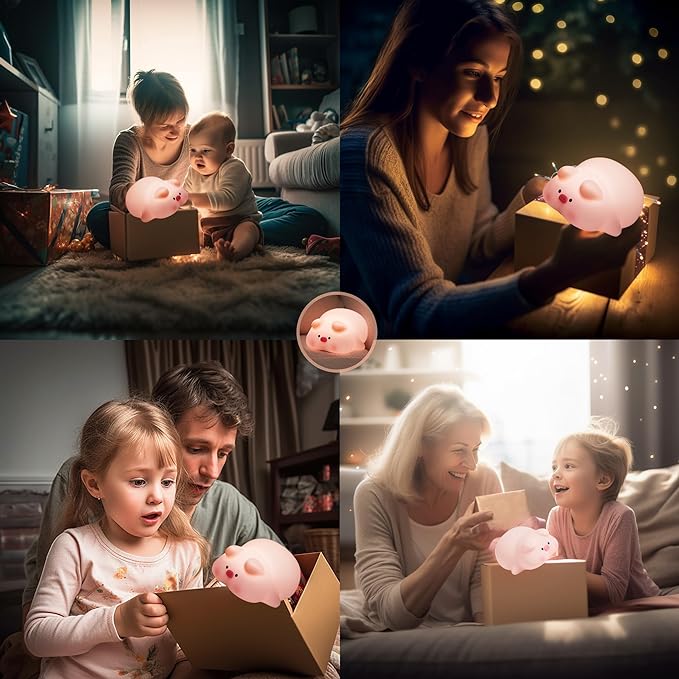 Cute Pig Night Light for Kids